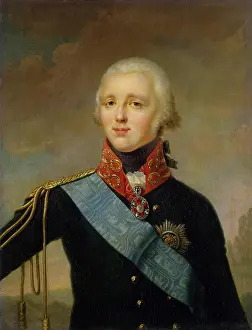 Alexander Prints: Portrait of Alexander I, 1805. Creator: Anon