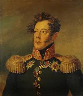 Albrecht Prints: Portrait of Alexander I. Albrecht (1788-1828), 1825. Creator: Workshop of George Dawe