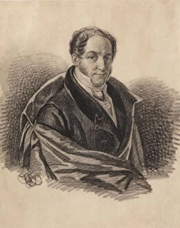 State Central Literary Museum Gallery: Portrait of Alexander Ivanovich Lorer (1779-1824), 1820s. Creator: Hampeln, Carl