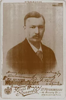 Photoengraving Gallery: Portrait of Alexander Konstantinovich Glazunov (1865-1936), 1896