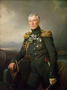 Cannon Prints: Portrait of Alexander Menshikov, 1851. Creator: Franz Kruger