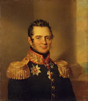Sideburns Prints: Portrait of Alexander P. Urusov (1768-1835), 1822. Creator: Workshop of George Dawe