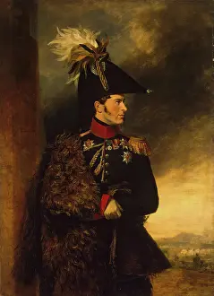 Bicorne Prints: Portrait of Alexander S. Menshikov (1787-1869), 1825. Creator: George Dawe