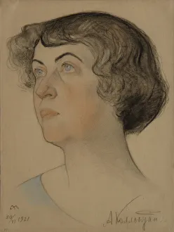 Portrait of Alexandra Mikhailovna Kollontai (1872-1952), 1921 Portrait of Alexandra Mikhailovna Kollontai (1872-1952), 1921