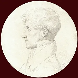 Pencil On Paper Prints: Portrait of Alexandre-Michel Beljambe (1791-1881)