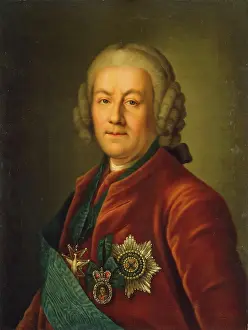 Chancellor Prints: Portrait of Alexei Bestuzhev-Ryumin, 1775. Creator: Unknown