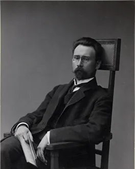 Bakhrushin Prints: Portrait of Alexey Alexandrovich Bakhrushin (1865-1929), 1900s. Artist: Anonymous
