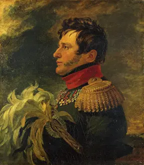 Sideburns Prints: Portrait of Alexey I. Bartolomey (1784-1839), 1822. Creator: George Dawe