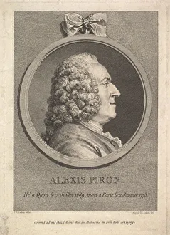 Auguste De Saint Aubin Prints: Portrait of Alexis Piron, 1776. Creator: Augustin de Saint-Aubin