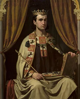 Castile Prints: Portrait of Alfonso X (1221-1284), King of Castile, Leon and Galicia