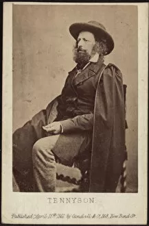 Alfred Tennyson Gallery: Portrait of Alfred, Lord Tennyson (1809-1892), 1861. Creator: Anonymous