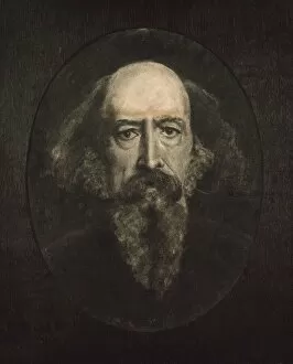 Alfred Tennyson Gallery: Portrait of Alfred, Lord Tennyson (1809-1892). Creator: Millais, John Everett (1829-1896)
