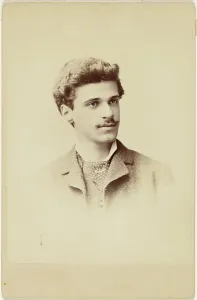 Card Photograph Prints: Portrait of Alfred Stieglitz, 1880s. Creator: Edward C Dana