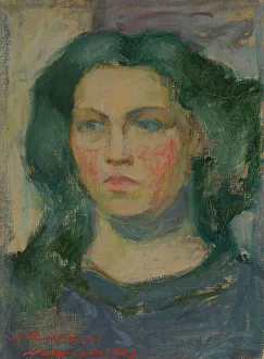 Rosy Cheeked Prints: Portrait of Alma Rydeng (later Lönnberg), 1913. Creator: Jalmari Ruokokoski