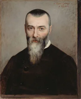 Portrait of Alphonse Karr (1808-1890), 1865. Creator: Burdin, Amelie (1834-?)