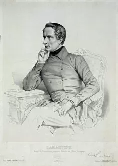 Alphonse De Lamartine Collection: Portrait of Alphonse de Lamartine (1790-1869). Creator: Alophe