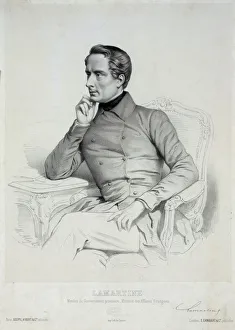 Alphonse De Lamartine Collection: Portrait of Alphonse de Lamartine (1790-1869). Creator: Alophe