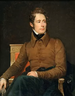 Portrait of Alphonse-Marie-Louis de Prat de Lamartine. Artist: Gerard, Francois Pascal Simon (1770-1837)