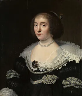 Solms Braunfels Amalia Of Prints: Portrait of Amalia van Solms (1602-75), in or after c.1632. Creator: Unknown
