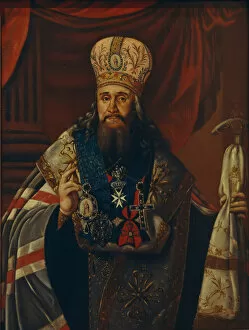 Ambrosius Collection: Portrait of Ambrosius (Podobedov), the Metropolitan of Novgorod and Petersburg (1742-1818), 1813