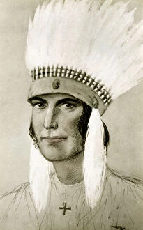 Images Dated 2nd August 2007: Portrait of an American Indian, 20th century