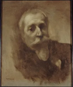 Nobel Prize Prints: Portrait of Anatole France (1844-1924), writer, c1900. Creator: Eugene Carriere