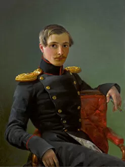 Russian Painting Of 19th Cen Collection: Portrait of Andrei Nikolaevich Karamzin (1814-1854), 1836. Creator: Orlov, Pimen Nikitich