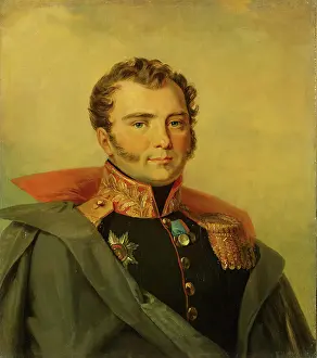 Sideburns Prints: Portrait of Andrey A. Yefimovich (1773-1823), 1824. Creator: Workshop of George Dawe