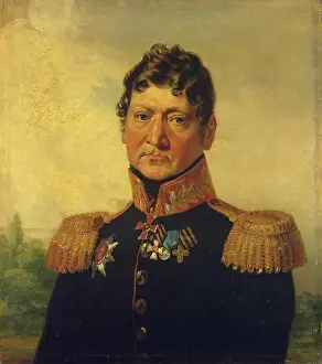 Andrei Prints: Portrait of Andrey A. Zass (1776-1830) (2nd), 1824. Creator: Workshop of George Dawe