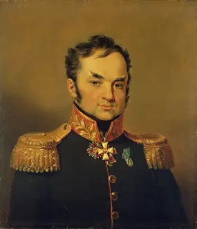 Andrey Prints: Portrait of Andrey S. Glebov (1770-1854), 1824. Creator: Workshop of George Dawe