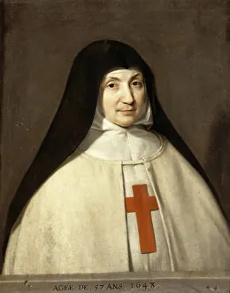 Champaigne Prints: Portrait of Angelique Arnauld (1591-1661)
