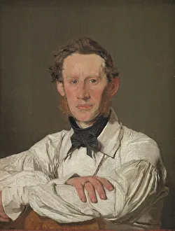Kobke Christen Prints: Portrait of the Animal Painter Christian Holm, 1834. Creator: Christen Købke