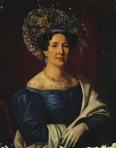 Earring Prints: Portrait of Anna Babkina, 1830. Creator: Aleksey Tyranov