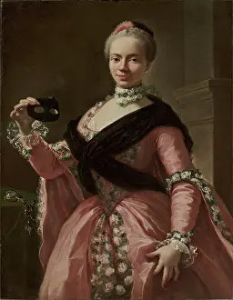 Fondazione Cassa Di Risparmio Di Cesena Prints: Portrait of Anna de Banzi Carrati, 1760. Creator: Gandolfi, Ubaldo (1728-1781)