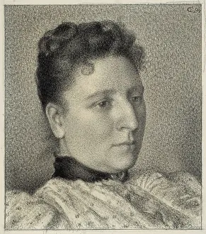 Lemmen Georges Prints: Portrait of Anna Boch, 1894. Creator: Georges Lemmen