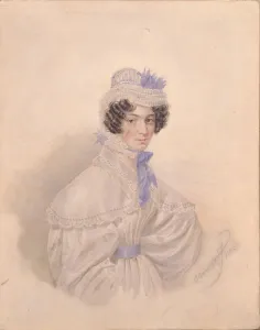 Portrait of Anna Borisovna Bakunina (1802-1835), 1835. Artist: Briullov, Karl Pavlovich (1799-1852) Portrait of Anna Borisovna Bakunina (1802-1835), 1835. Artist: Briullov, Karl Pavlovich (1799-1852)
