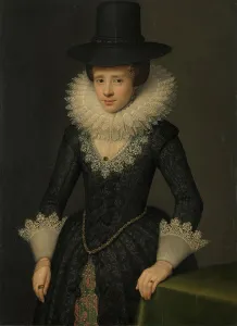 Rings Prints: Portrait of Anna Boudaen Courten (1599-1622), 1619. Creator: Salomon Mesdach