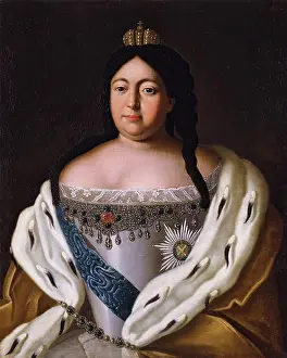 1750s Prints: Portrait of Anna Ioannovna, 1750. Creator: Unknown