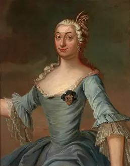 Curly Hair Prints: Portrait of Anna Ludwika Radziwill nee Mycielska (1729-1771)