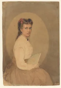 Looking Over Shoulder Prints: Portrait of Anna Maria Augusta Hilverdink, 1852-1914. Creator: Anthony Cornelis Cramer