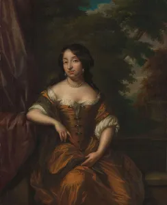 Pearl Earrings Prints: Portrait of Anna Maria Hoeufft (1646-1715)