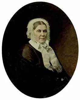 Anna Prints: Portrait of Anna Petrovna Bakhmeteva, 1874. Creator: Alexei Ivanovich Korzukhin
