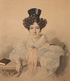 Portrait of Anna Platonovna Plautina (1808-1886), 1830s. Creator: Hampeln, Carl, von