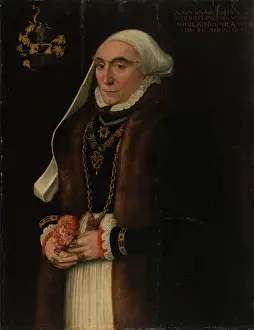 Chain Prints: Portrait of Anna Rauscher, 1567. Creator: Unknown