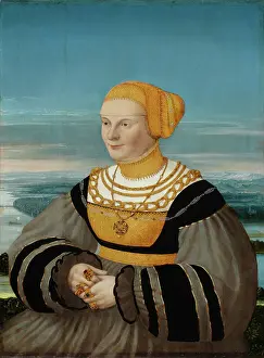 Wealthy Prints: Portrait of Anna von Holzhausen, nee Ratzeburg, 1535. Creator: Conrad Faber von Creuznach