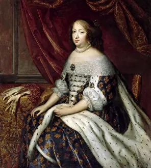 Anne Of Austria Collection: Portrait of Anne of Austria (1601-1666). Artist: Beaubrun, Henri (1603-1677)
