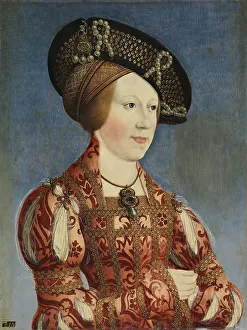 Rosy Cheeked Prints: Portrait of Anne of Hungary and Bohemia, 1519. Creator: Hans Maler