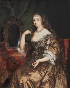 Portrait Miniature Prints: Portrait of Anne Hyde, Duchess of York, c. 1662. Creator: Nicholas Dixon (British, c