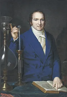 Gouache On Horn Prints: Portrait of Antoine Francois Comte de Fourcroy (1755-1809)