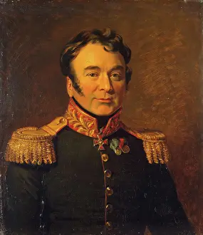 Sideburns Prints: Portrait of Anton P. Velikopolsky (1770-1830), 1822. Creator: Workshop of George Dawe